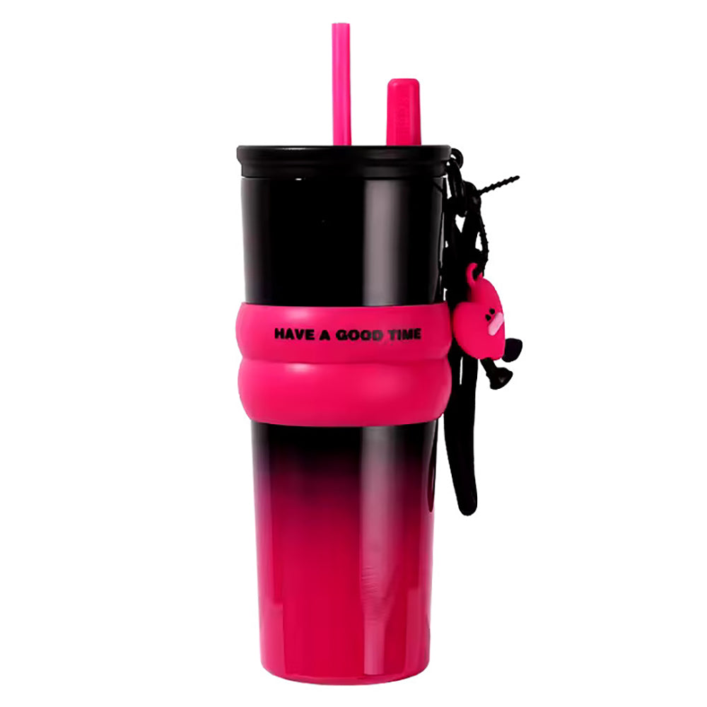 Techsuit - Thermos (THM7) - Car Cup, Single Pipette, Stainless Steel 316, 710ml - Fuchsia
