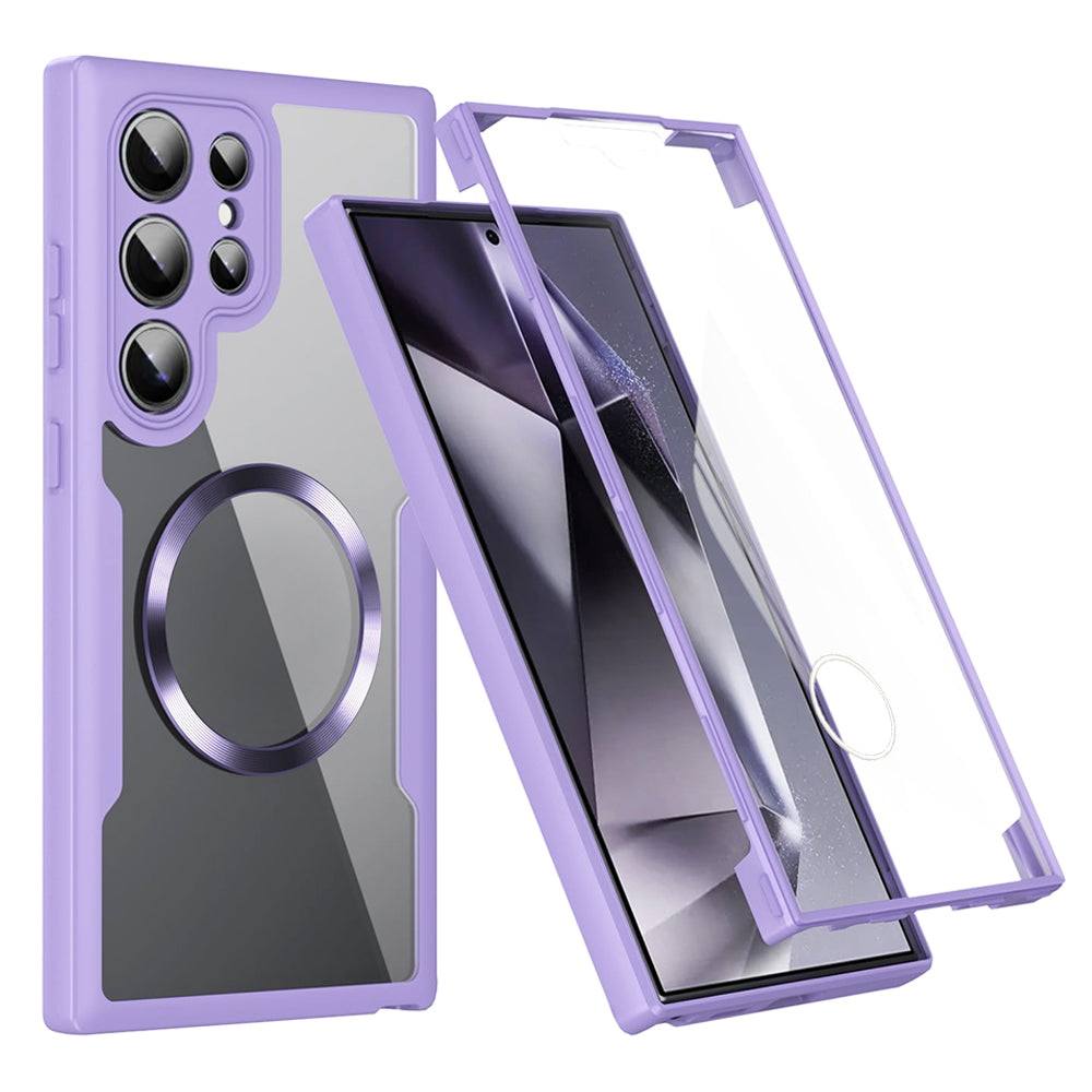 Techsuit - ColorVerse 360 MagSafe Series + Screen Protector - Samsung Galaxy S24 Ultra - Purple