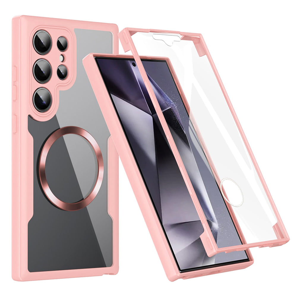 Techsuit - ColorVerse 360 MagSafe Series + Screen Protector - Samsung Galaxy S24 Ultra - Pink