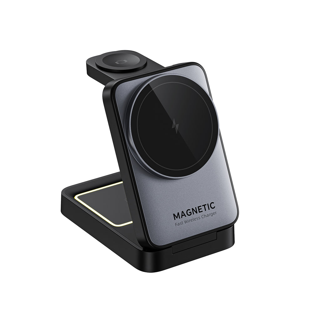 Havit - 3in1 Τεχνολογία > Κινητή Τηλεφωνία > Φορτιστές Κινητών Station (W3103) - for Phone/Earbuds/Watch, 15W - Black / Gray