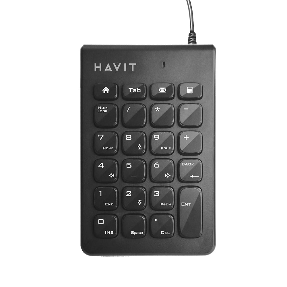 Havit -  Numeric Keypad (KB223) - USB, 1.5m, 80mA, ABS - Black