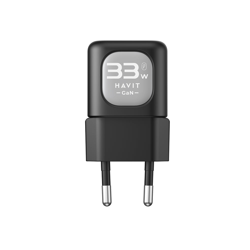 Havit - Wall Charger (UC230 EU) - Type-C, USB, 33W - Black / Gray