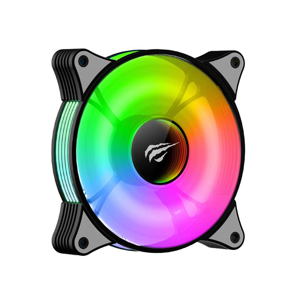Havit - Cooler Fan (F2095) - for PC, 600~1800RPM, 38dB, 1.44W, LED Lights - Black