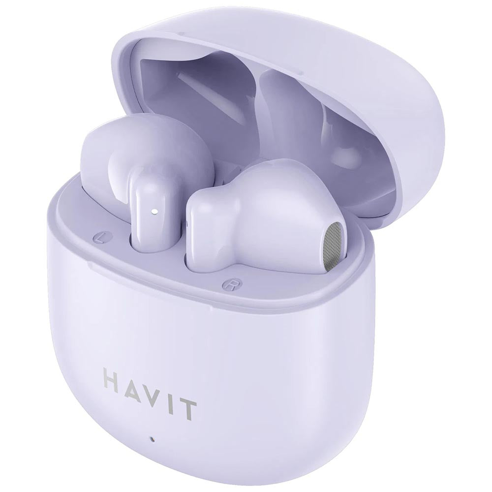 Havit - Wireless Earbuds (TW976) - with Microphone, Bluetooth 5.3, True Wireless Stereo, Type-C, 300mAh - Purple
