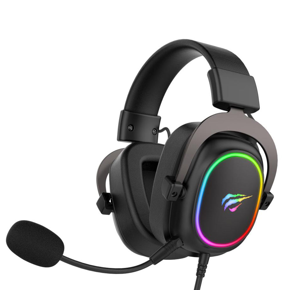 Havit - Gaming Headphones (H2002P) - with RGB, Microphone, 53mm Speaker, 2m Cable - Black