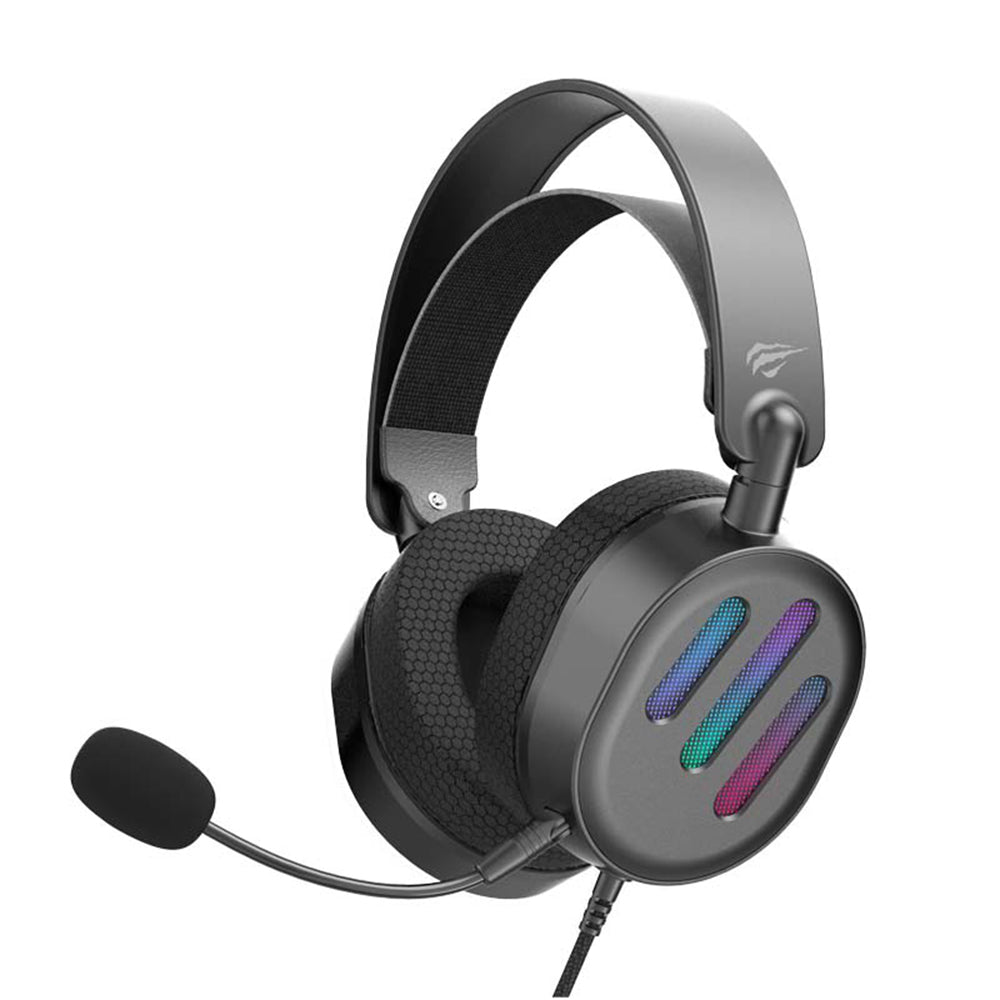 Havit - Gaming Headphones (H2038U) - with Microphone, 50mm Speaker, USB, 2m - Black