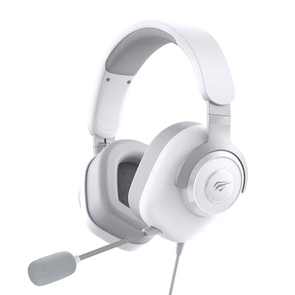 Havit - Gaming Headphones (H2230U) - with Detachable Microphone, 50mm Speaker, USB, 1.8m - White