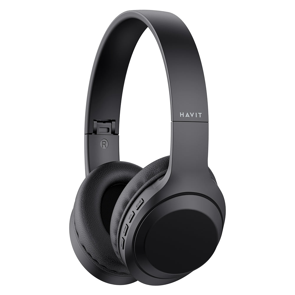 Havit - Wireless Headphones (H628BT) - Bluetooth 5.1, 200mAh, Foldable, Type-C, AUX - Black