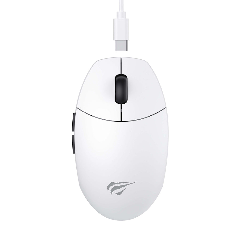 Havit - Wireless Gaming Mouse (MS1039W) - 2.4GHz,  800/1400/2200/2800/6400/7400DPI, 500mAh - White