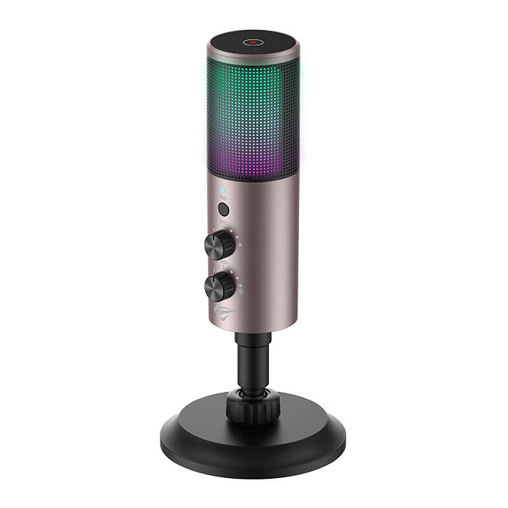 Havit - Gaming Microphone (GK61) - RGB Lights, USB-C, 100-18000 Hz - Gray