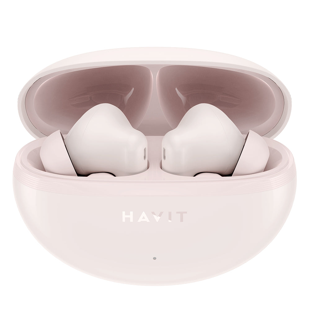 Havit - Wireless Earbuds (TW986) - In-ear, Bluetooth 5.4, with Microphone, TWS, ENC, Type-C, 400mAh - Pink