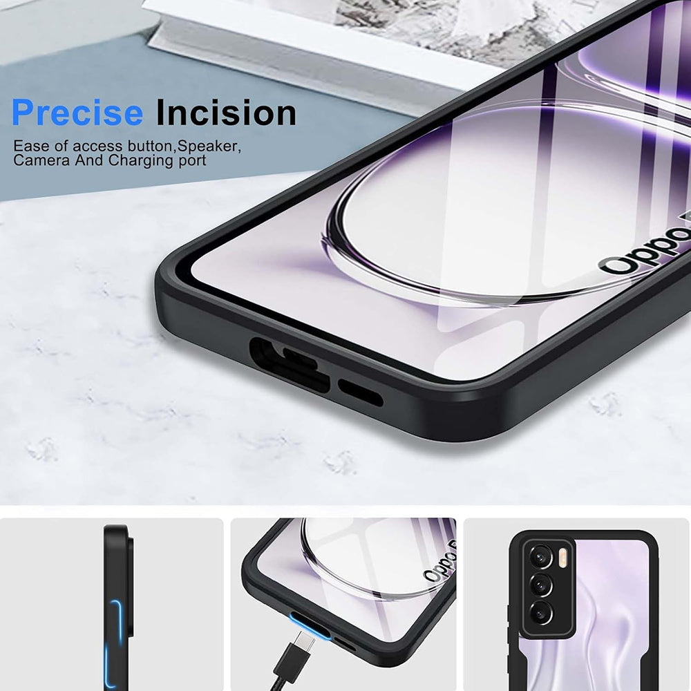 Techsuit - ColorVerse 360 Series + Screen Protector - Oppo Reno12 Pro - Black