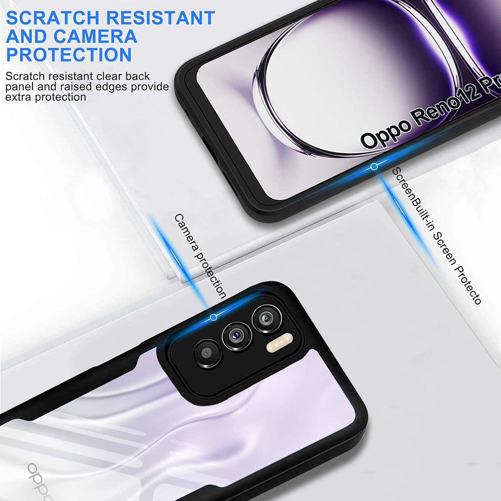 Techsuit - ColorVerse 360 Series + Screen Protector - Oppo Reno12 Pro - Black