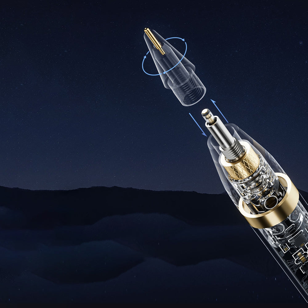 Techsuit - Premium Stylus Pen (C10 Pro) - for iPad 2018+, Digital Magnetic Charging, Capacitive - Transparent / Black