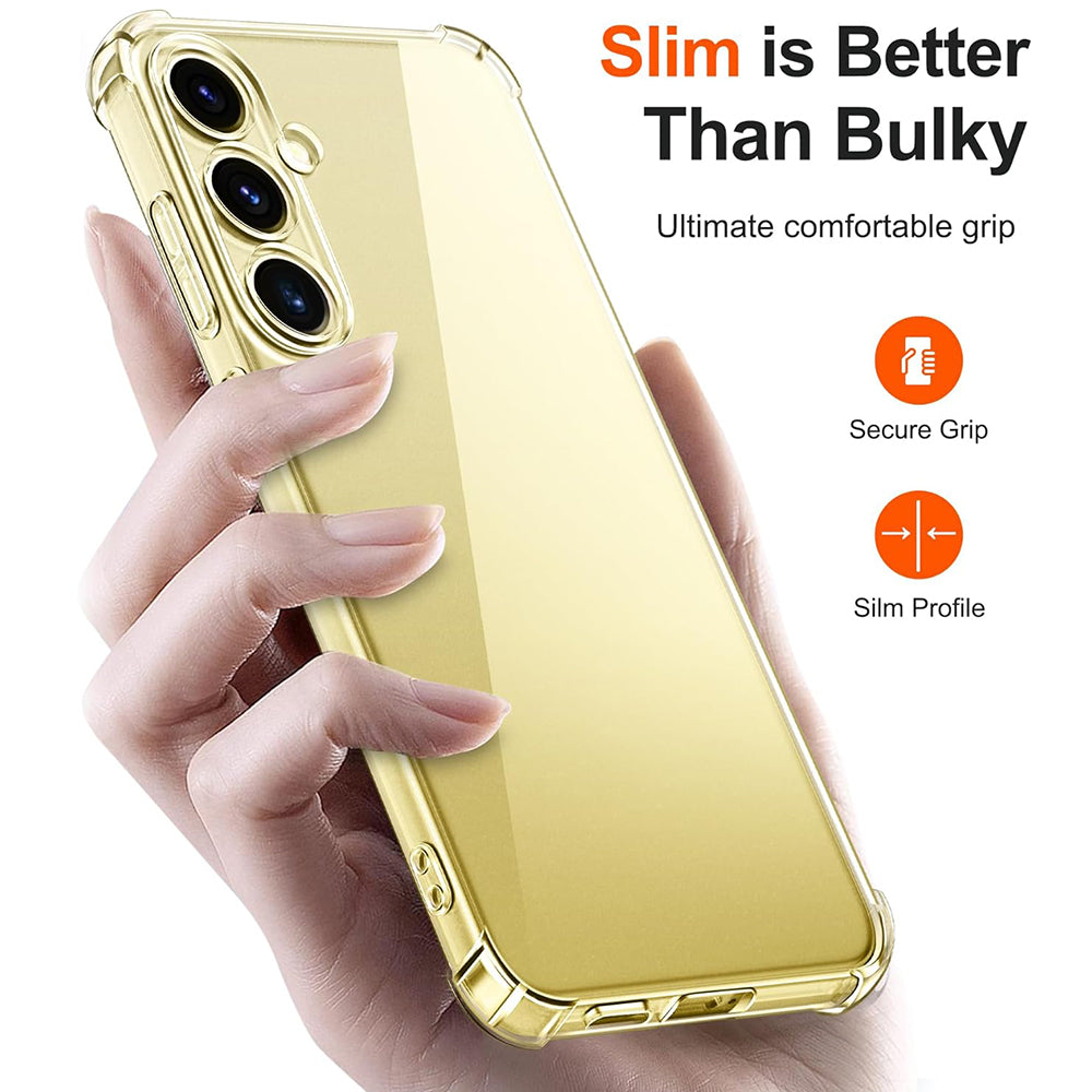 Techsuit - Shockproof Clear Silicone - Galaxy S25 - Clear