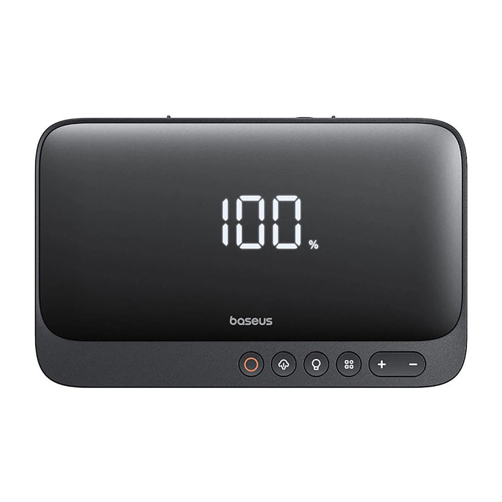 Baseus - Car Jump Starter Super Energy (C00245902111-00) - Power Bank, 6000mAh, Compressor, Flashlight, USB-C, 600A - Black