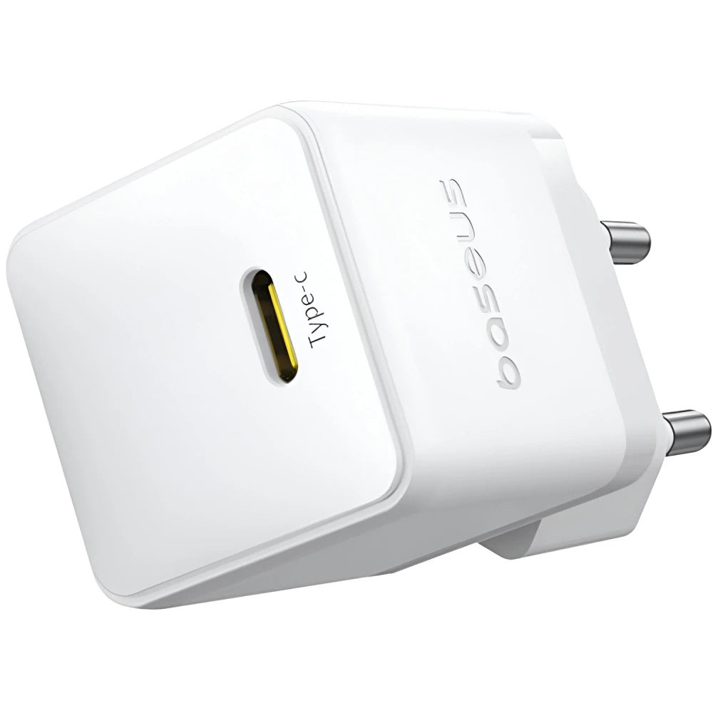 Baseus - Wall Charger Palm (P10111602213-00) - Fast Charger, Type-C, PD 20W, 5V/3A - Moon White