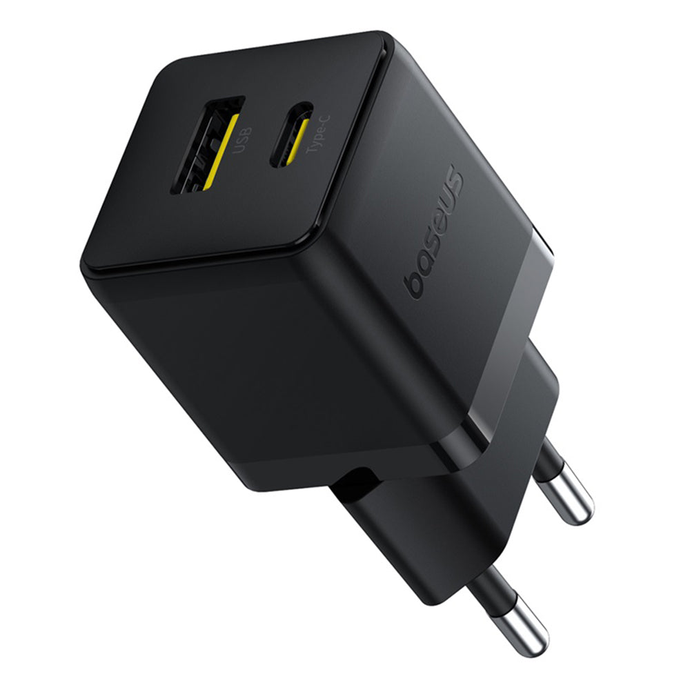 Baseus - Wall Charger Palm (P1011160A113-00) - Fast Charging, 2in1, USB, Type-C, 30W - Cluster Black