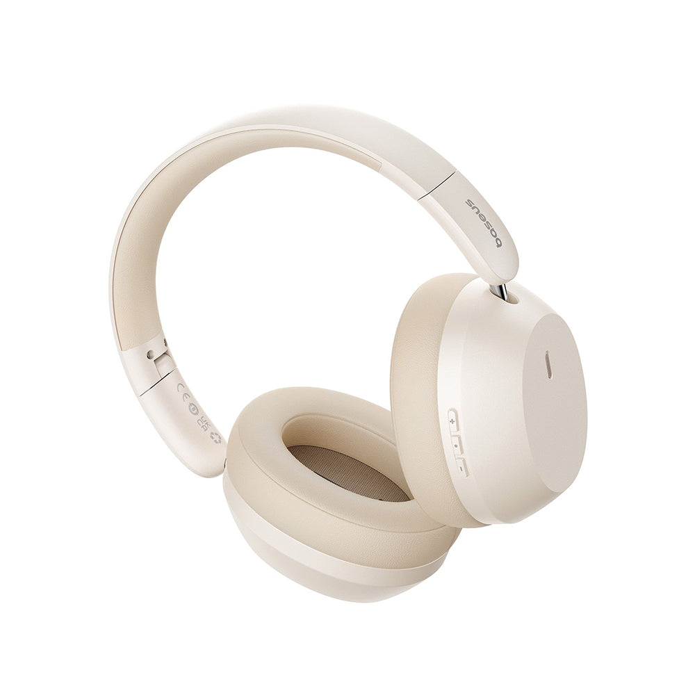 Baseus - Wireless Headphones Bass 35 Max (A00070800221-00) - On-ear, Bluetooth 5.3, Sound Isolation, Foldable - Stellar White