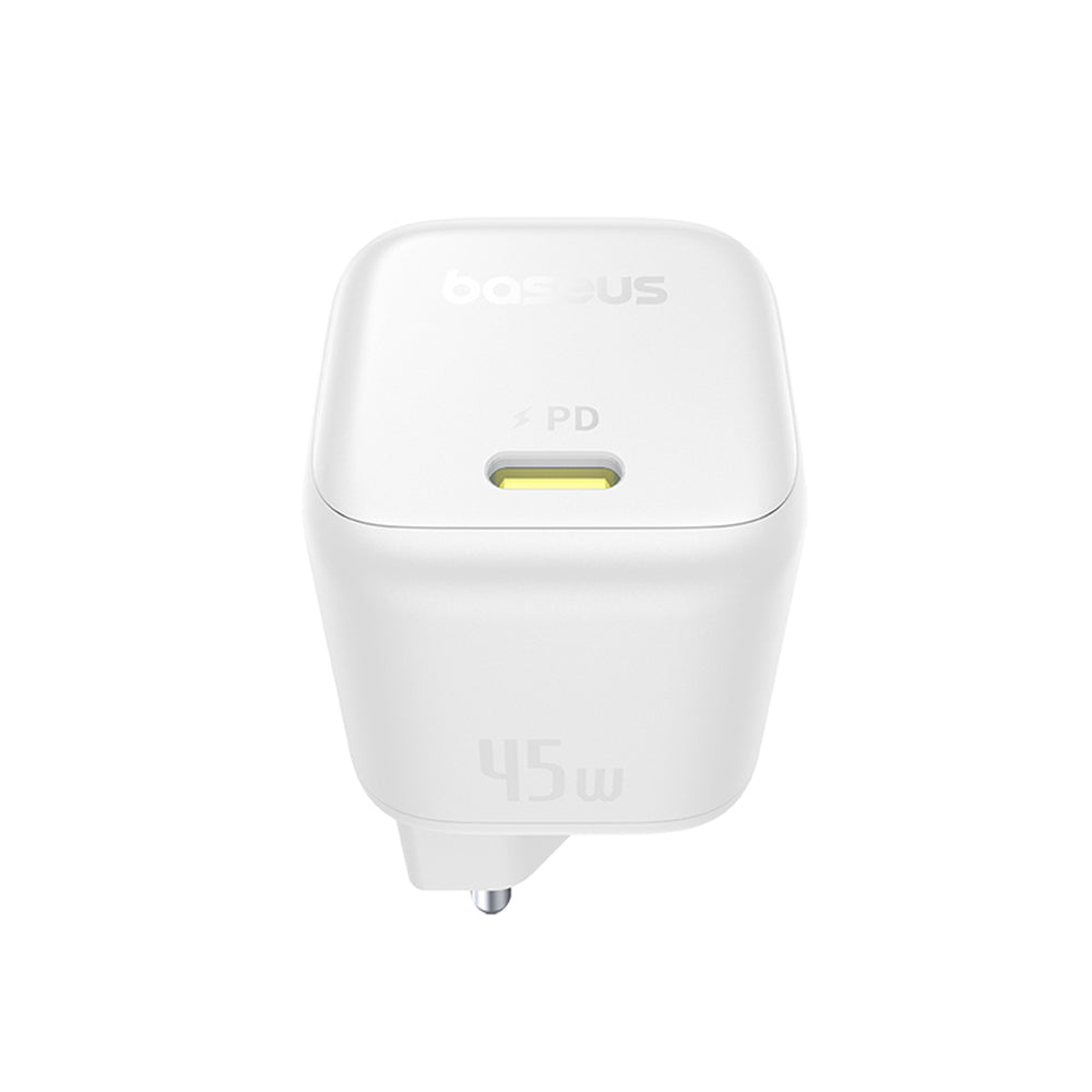 Baseus - Wall Charger PicoGo (P10176800213-00) - GaN, Fast Charging, 45W, USB-C - Moon White