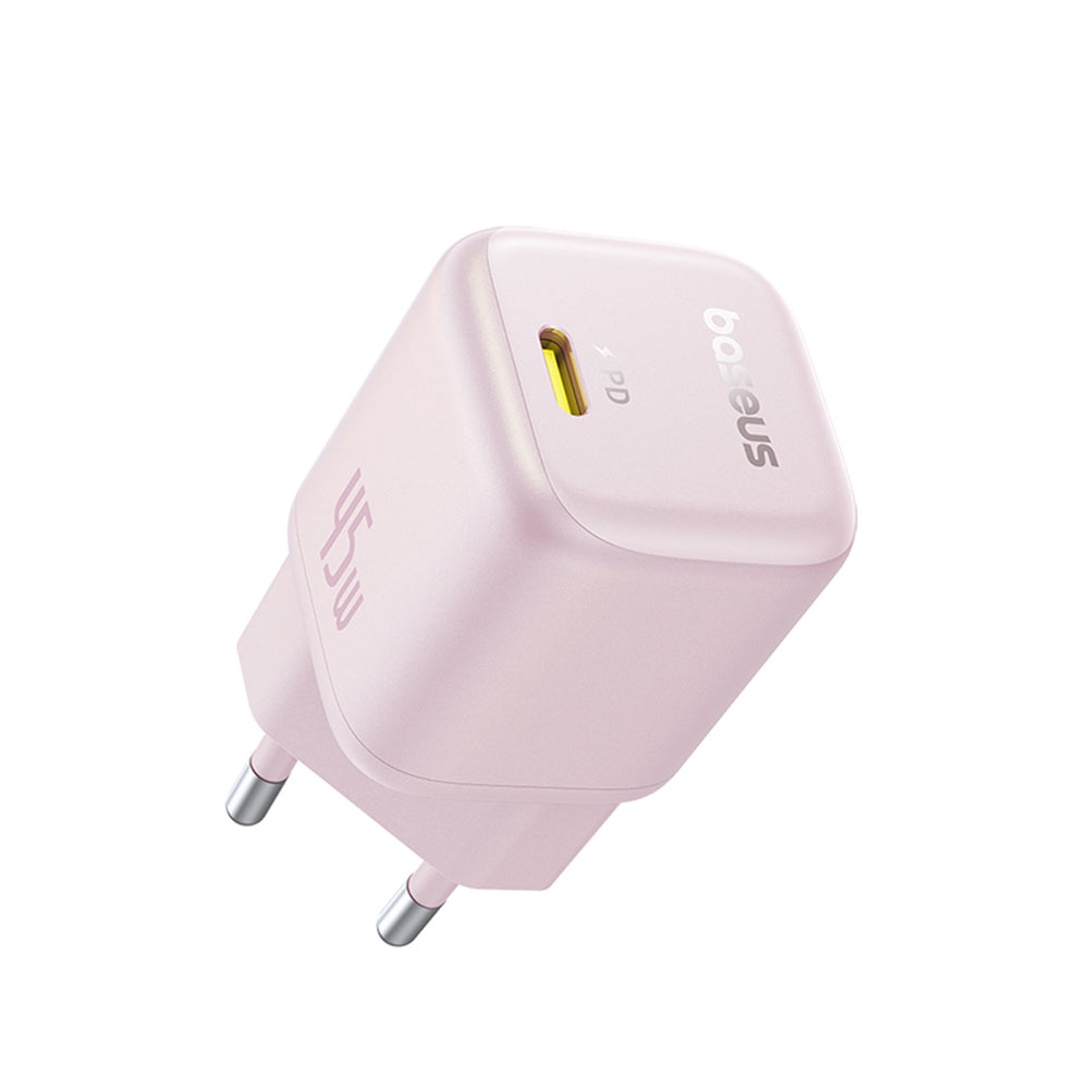 Baseus - Wall Charger PicoGo (P10176800413-00) - GaN, Fast Charging, 45W, USB-C - Baby Pink