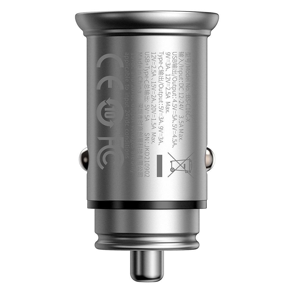 Baseus Square Qc Φορτιστής Αυτοκινήτου 30W
