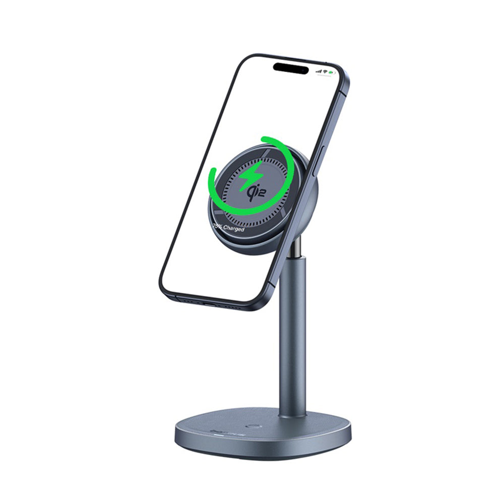 Baseus - Magnetic Wireless Charger Orbit 2 Pro (P10273500813-00) - Cooling Fast Charger for Phone, Earbuds, 20W - Space Grey