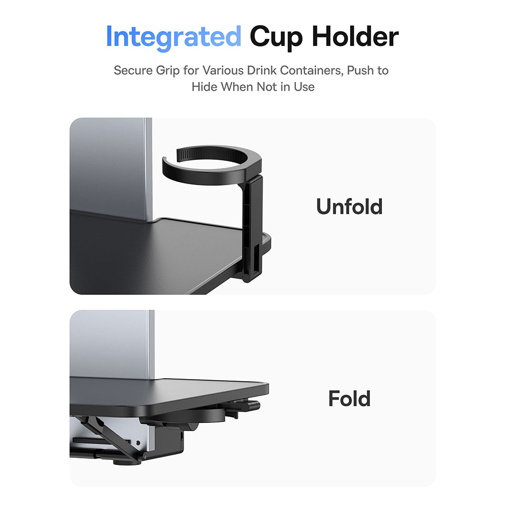 Baseus - Car Holder MagPro II (C40272901121-00) - for Backseat Headrests, Cup Holder, 360° Phone Mount, Table - Cosmic Black