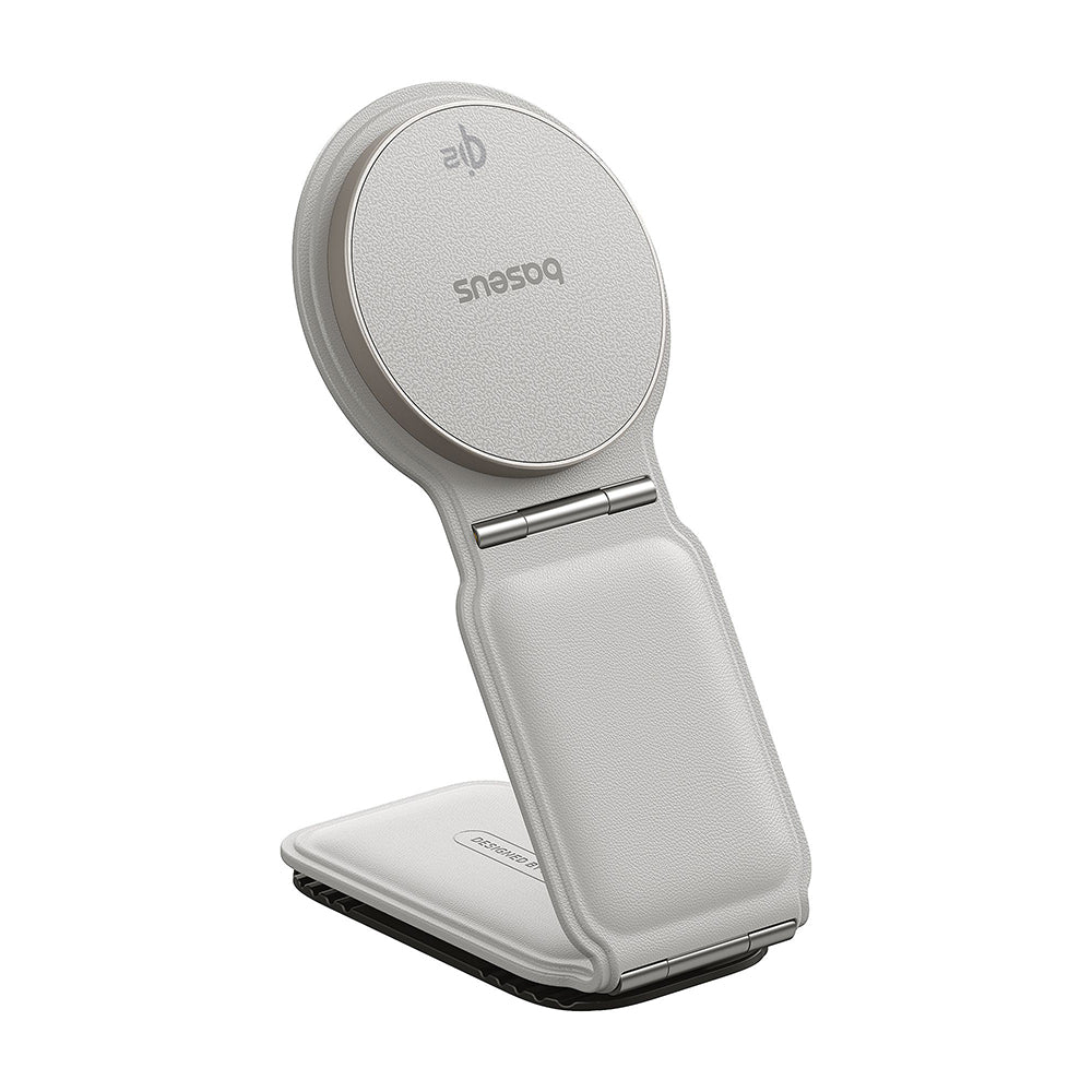 Baseus - Car Holder with Wireless Charging PrimeTrip C02 (C40169003211-00) - Magnetic Grip for Dashboard, 15W - Moon White