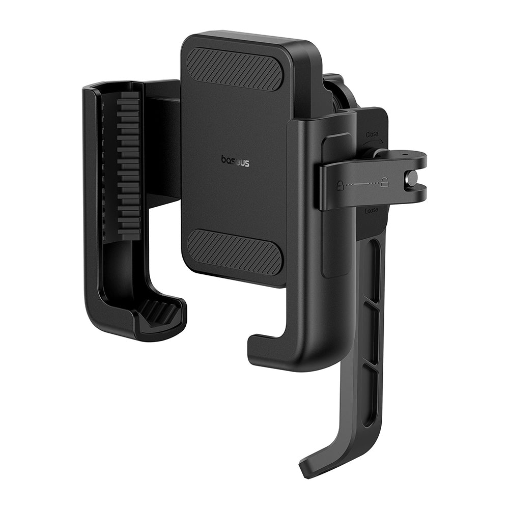 Baseus - Motorcycle Holder GoTrip (C40572301111-01) - 360°, Anti-Shake, with Screw Lock, Stable, 5.7 - 7.2" - Cluster Black