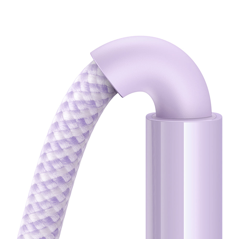 Baseus - Data Cable Display 2 (P10382702511-01) - Fast Charging, Type-C to Type-C, Digital Display, 100W, 2m - Nebula Purple