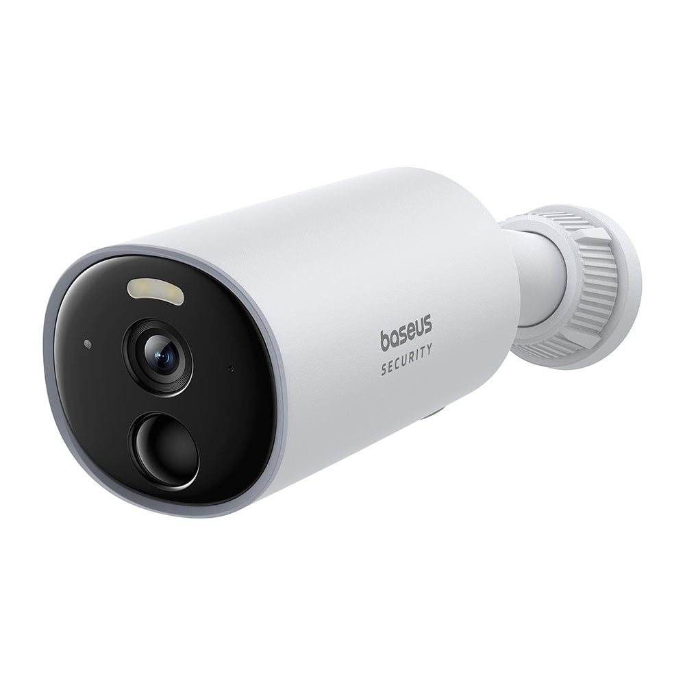 Baseus - Outdoor Camera Security B1 (S0SV002130) - 2K, 8GB, Two-way Talk, Night Vision, IP67, 7.800mAh - White