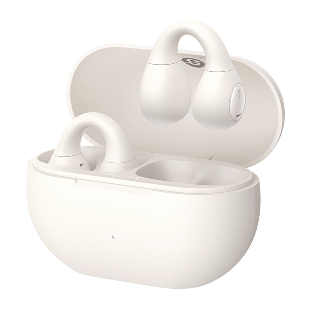 Baseus - Wireless Earbuds Bass 15 Clip (A00079500223-00) - True Wireless, ENC, Bluetooth 5.4, Open-ear, USB-C - Stellar White