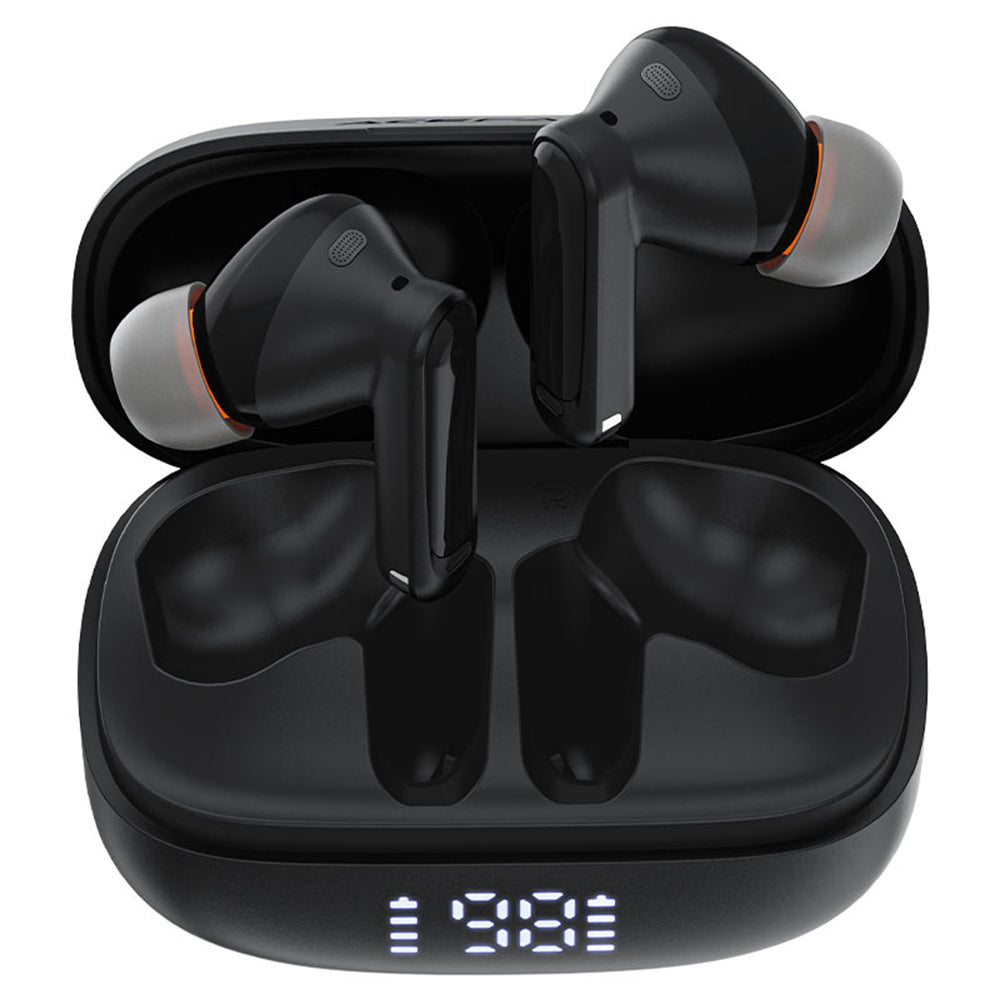 Acefast - Wireless Earbuds (W1) - Type-C, TWS, Bluetooth 5.4, Call Noise Reduction, IPX4, LED Digital Display - Black