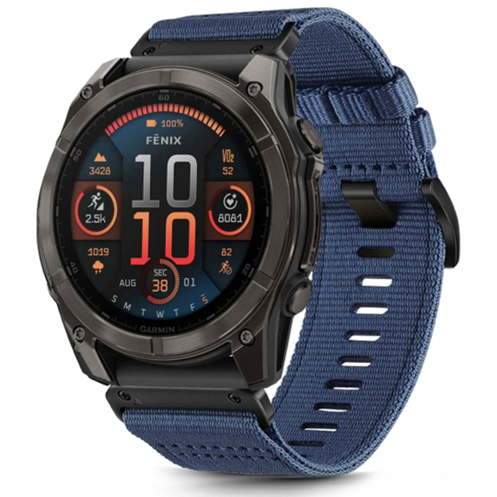 Techsuit - Watchband QuickFit 22mm (W070) - Garmin Fenix 5/5 Plus 6/6 Pro/7/Forerunner 945/970/Approach S60 - Nightshade Blue