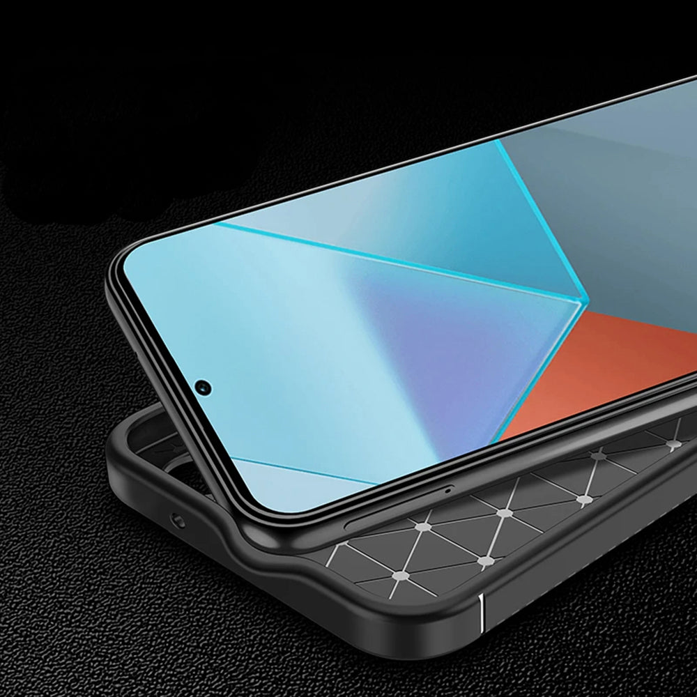 Techsuit - CarbonFiber - Xiaomi Redmi Note 14 Pro 5G / Redmi Note 14 Pro+ 5G / Poco X7 - Black