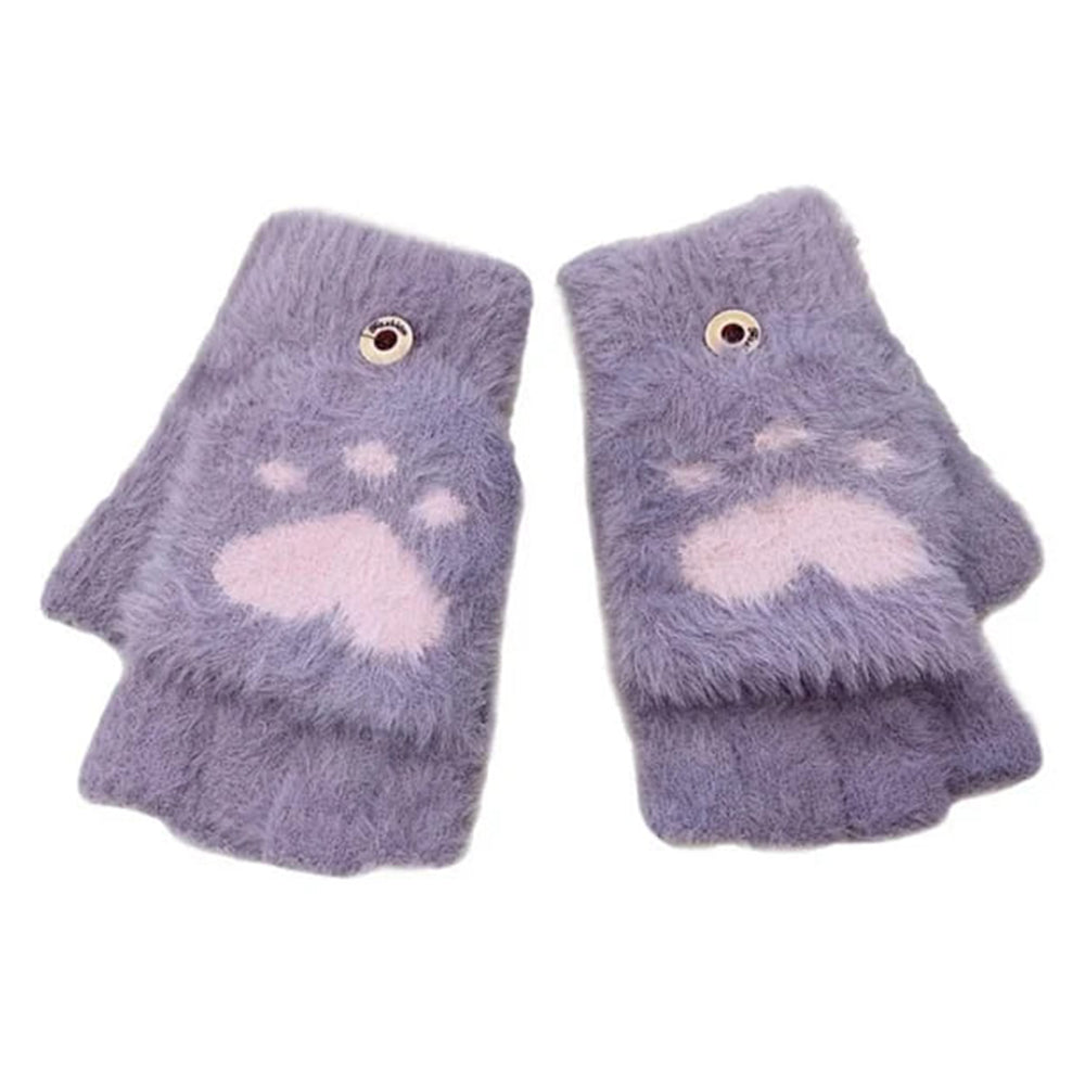 Techsuit - Gloves (ST0017) - from Mink Fur, Size 17cm - Purple