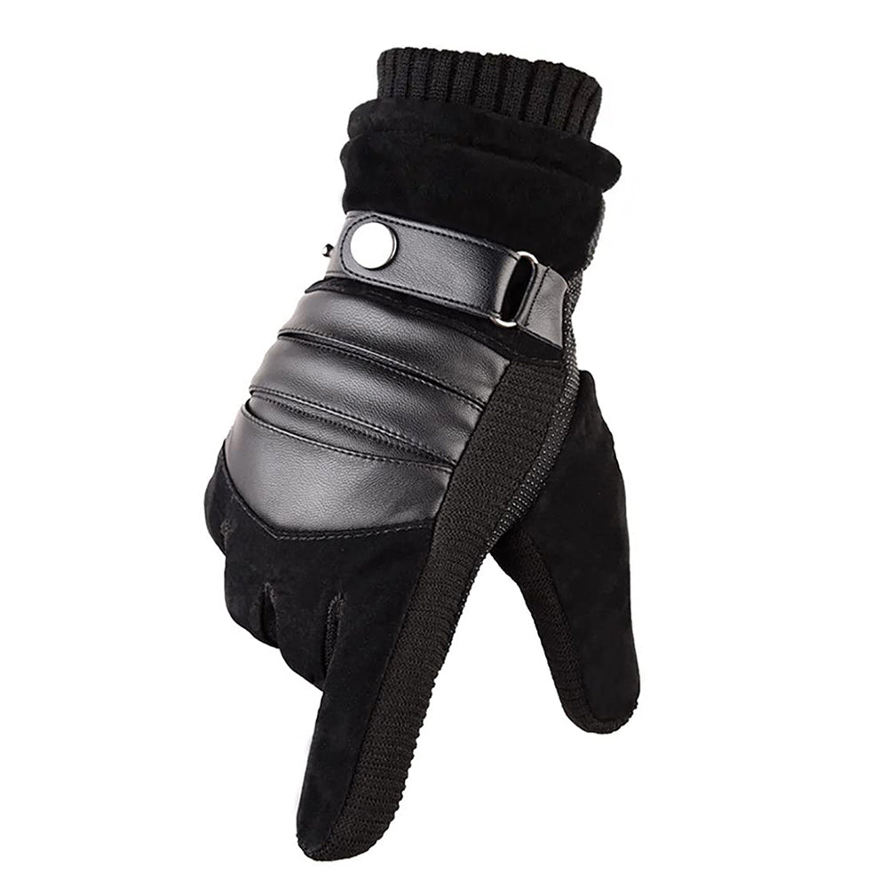 Techsuit - Touchscreen Gloves (OG101) - PU, Soft and Warm, Free Size - Gray