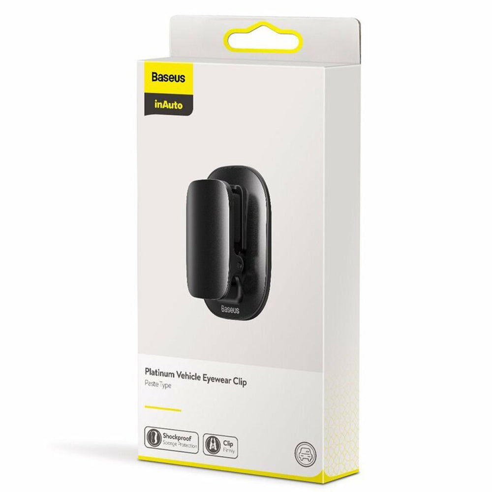 Baseus - Glasses Clip Car Holder (ACYJN-A01) - Easy Installation, Multipurpose Holder, Secure Grip, Universal Fit - Black