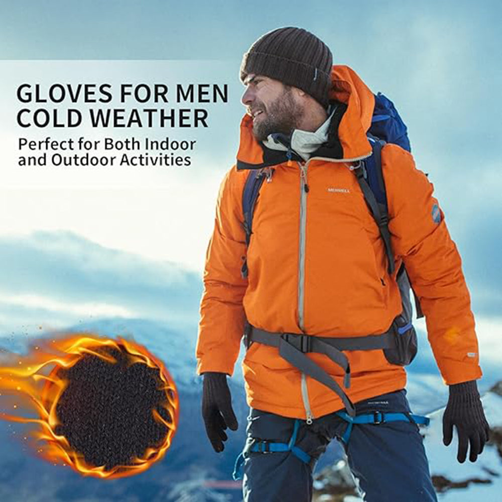 Techsuit - Gloves (ST0015) - from Alpaca Wool, Size 21cm - Navy Blue