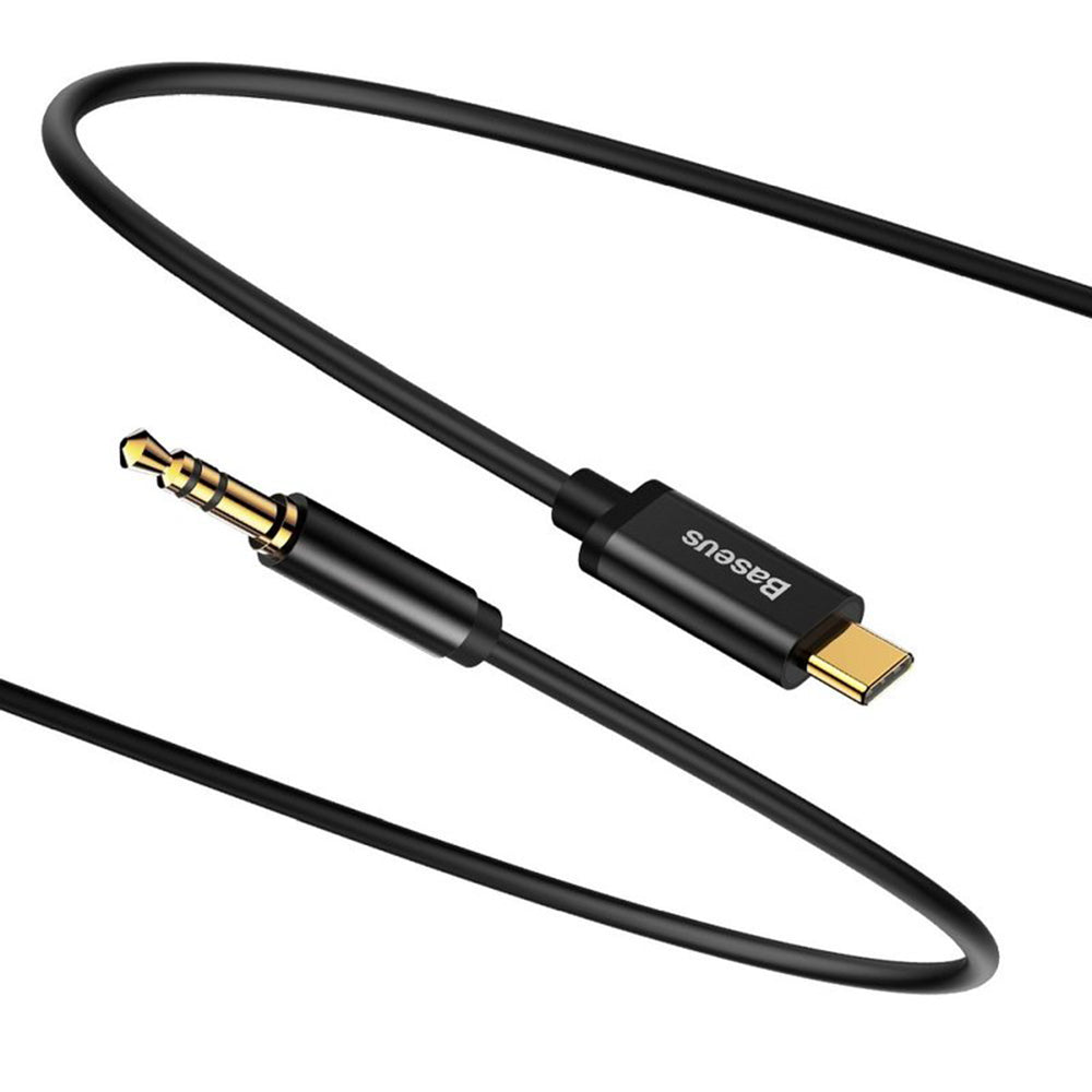 Baseus - Audio Cable Adapter M01 (CAM01-01) - USB-C to Jack 3.5mm, Digital Audio Transmission, Gold-plated Plug, 1.2m - Black