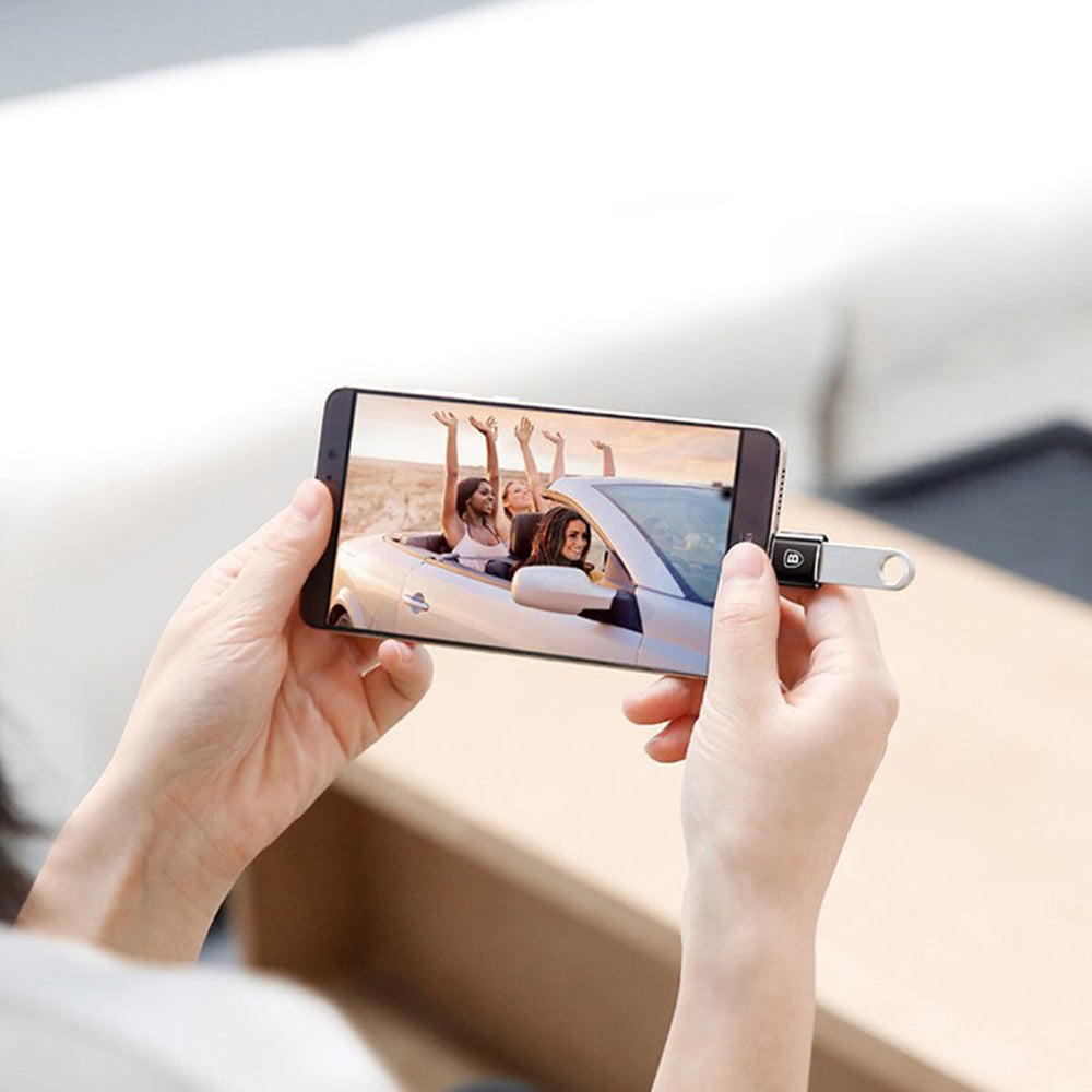 Baseus - OTG Adapter (CATOTG-01) - USB 2.0 to Type-C 480Mbps, 2.4A - Black