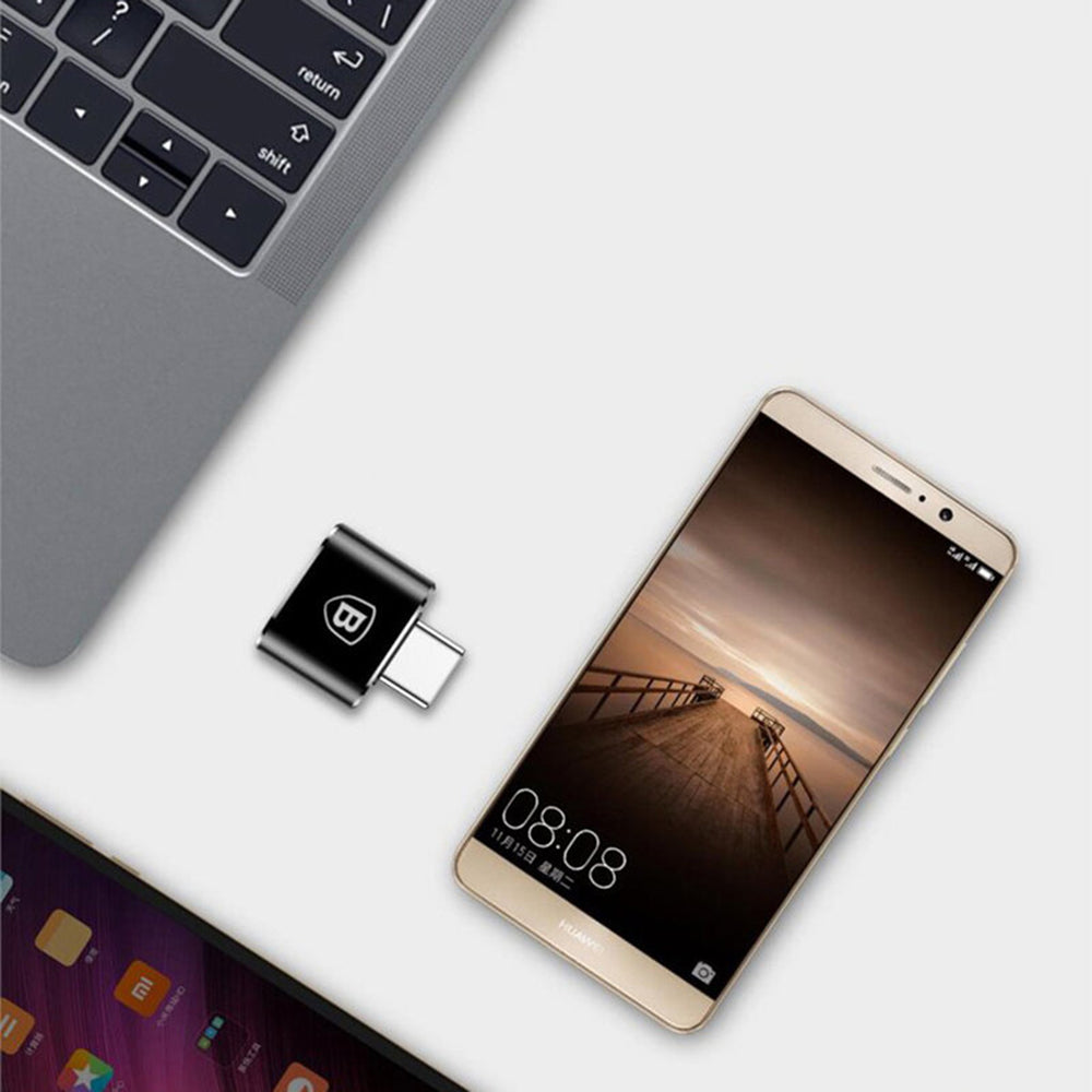 Baseus - OTG Adapter (CATOTG-01) - USB 2.0 to Type-C 480Mbps, 2.4A - Black