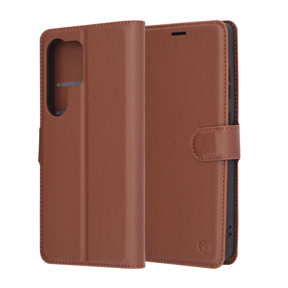 Techsuit - Leather Folio - Galaxy S25 Ultra - Brown