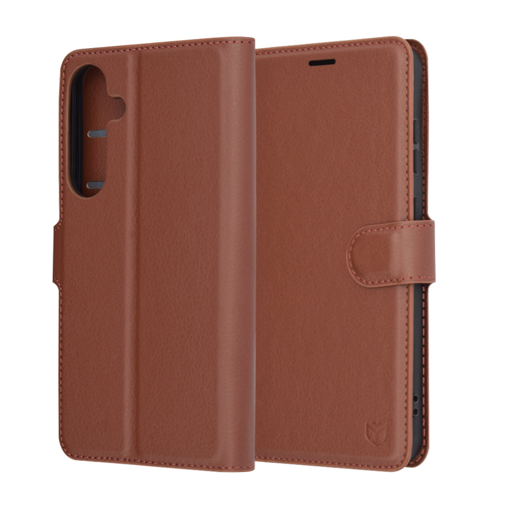 Techsuit - Leather Folio - Galaxy S25 Plus - Brown