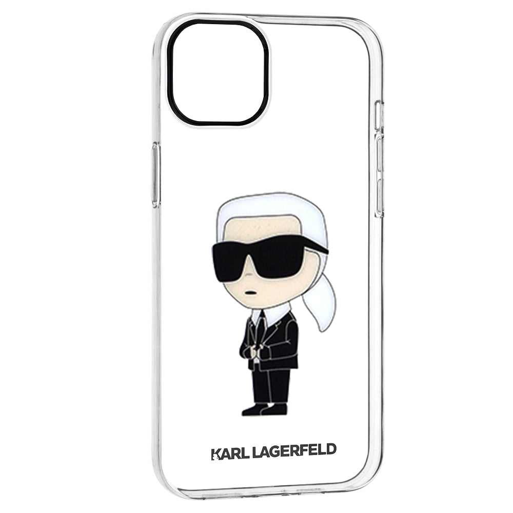Karl Lagerfeld Ikonik Back Cover Case Karl Διάφανη θήκη προστασίας από TPU / PC – iPhone 14 Plus (Clear)