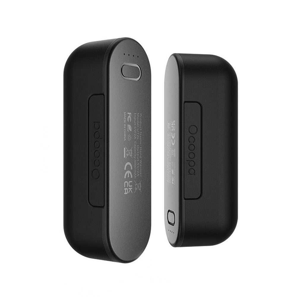 Ocoopa - Hand Warmer UT2s (UT2S-BK) - USB-C, with Power Bank, Electric, Magnetic Design, MagTwins, 2x 5000mAh - Black