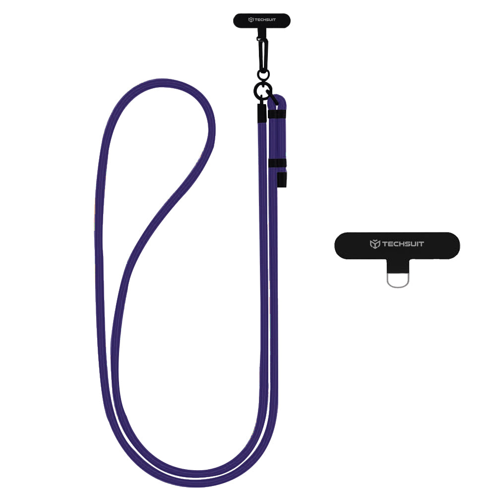 Techsuit - Rope Crossbody Strap (RCS1-71) - for Phones, Carabiner, Nylon Braided, Durable, Adjustable - Stormy Night
