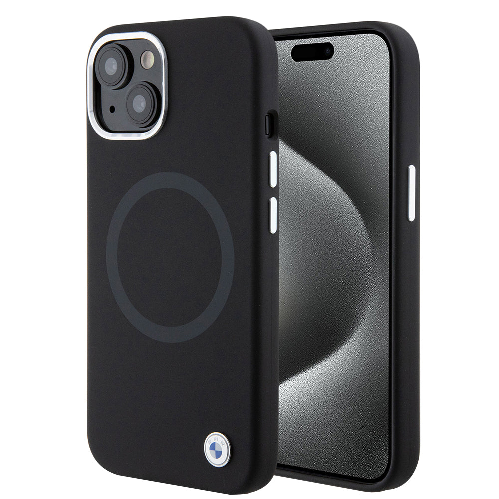 BMW - Signature Liquid Silicone MagSafe (BMHMP15MSILBK2) - iPhone 15 Plus - Black