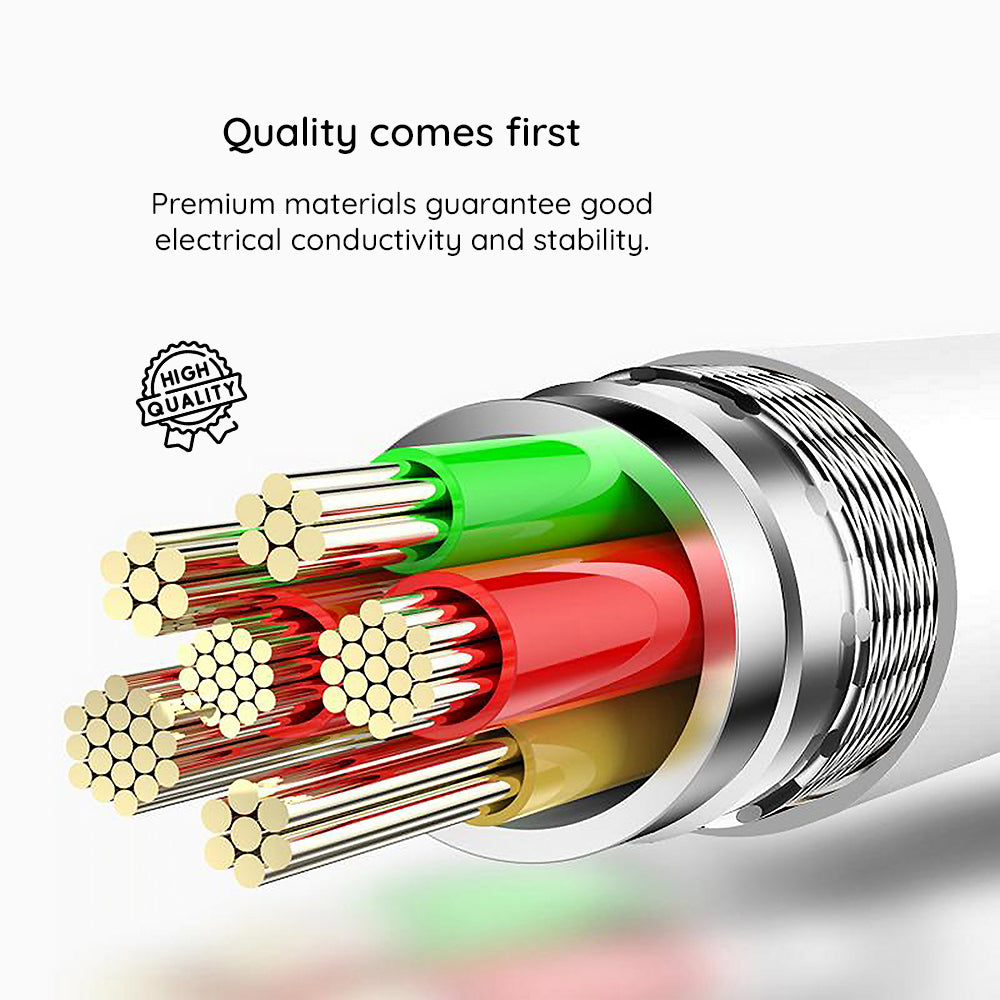 Lito - Data Cable (LD03T) - USB to Type-C, Fast Charging, 2.4A, 1m - White